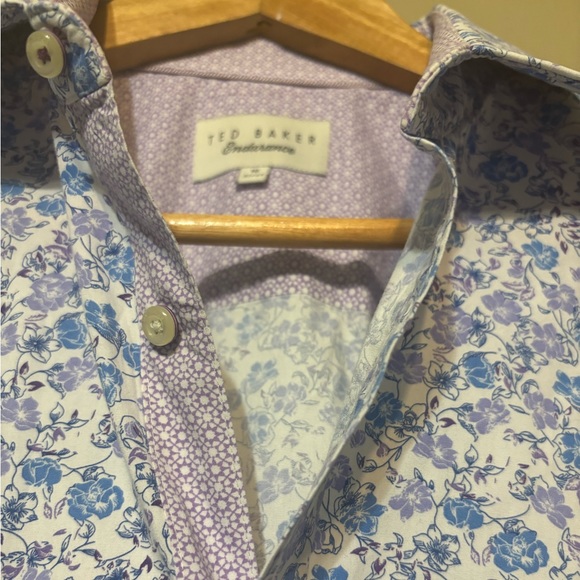 TED BAKER Endurance 100% Cotton Floral Button Down Shirt - Picture 6 of 13